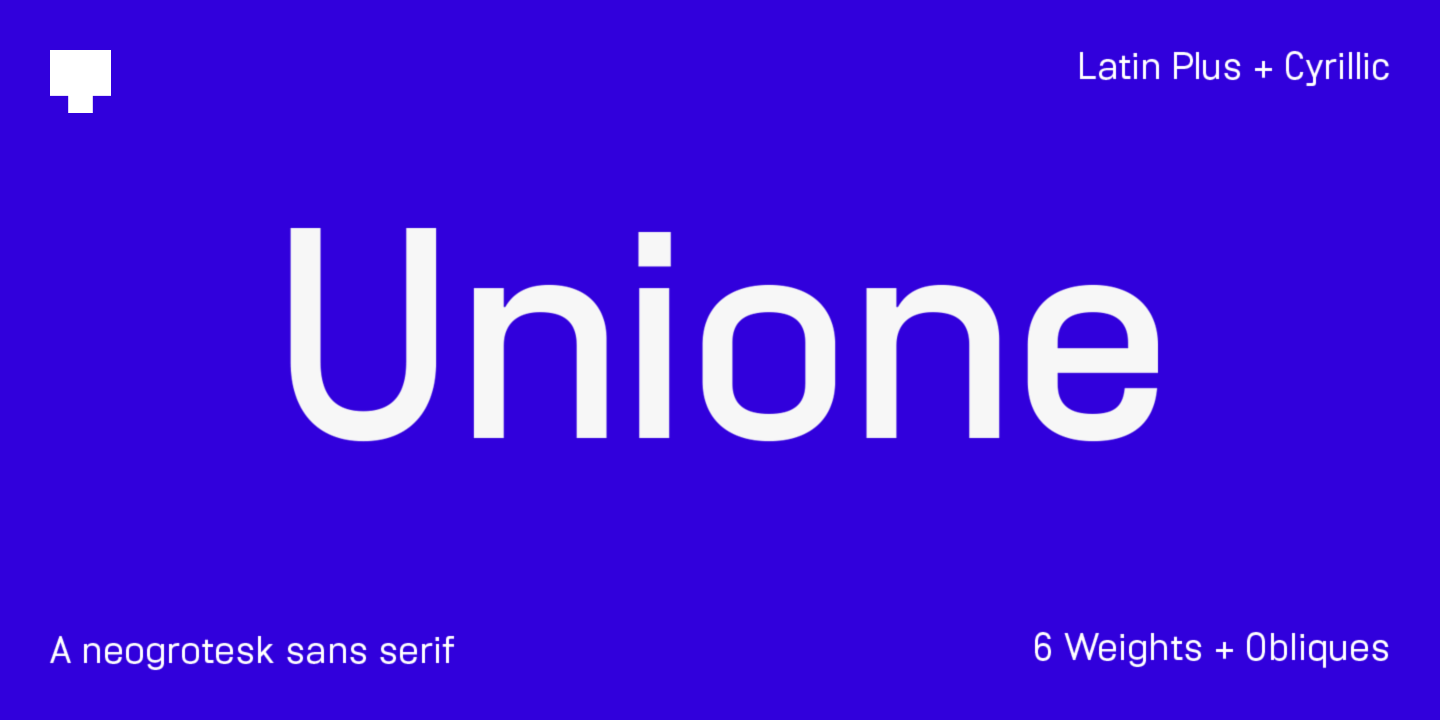 Шрифт Unione